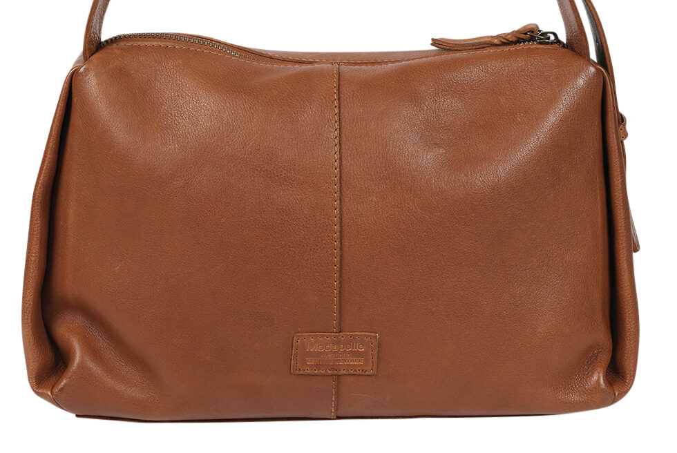 Ladies Leather Cross Body Bag Style 7940 Tan