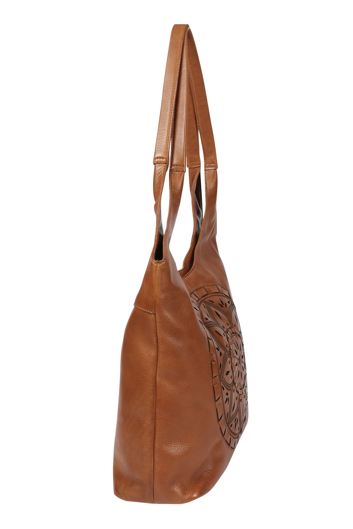 Ladies Leather Tote Style 7942 Tan