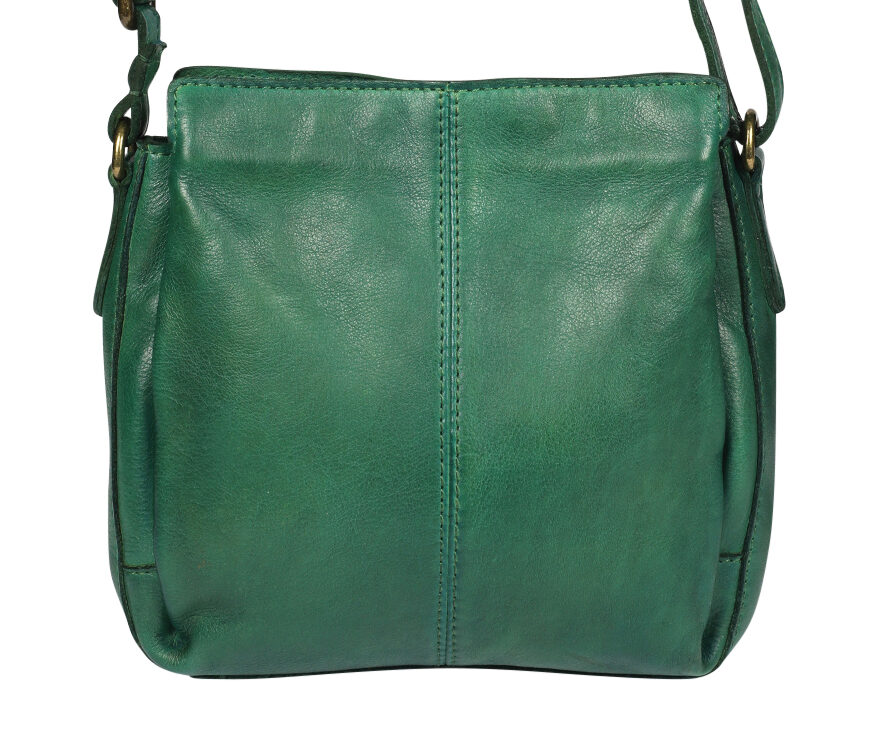 Ladies Leather Shoulder/Cross Body Style 7943 Green