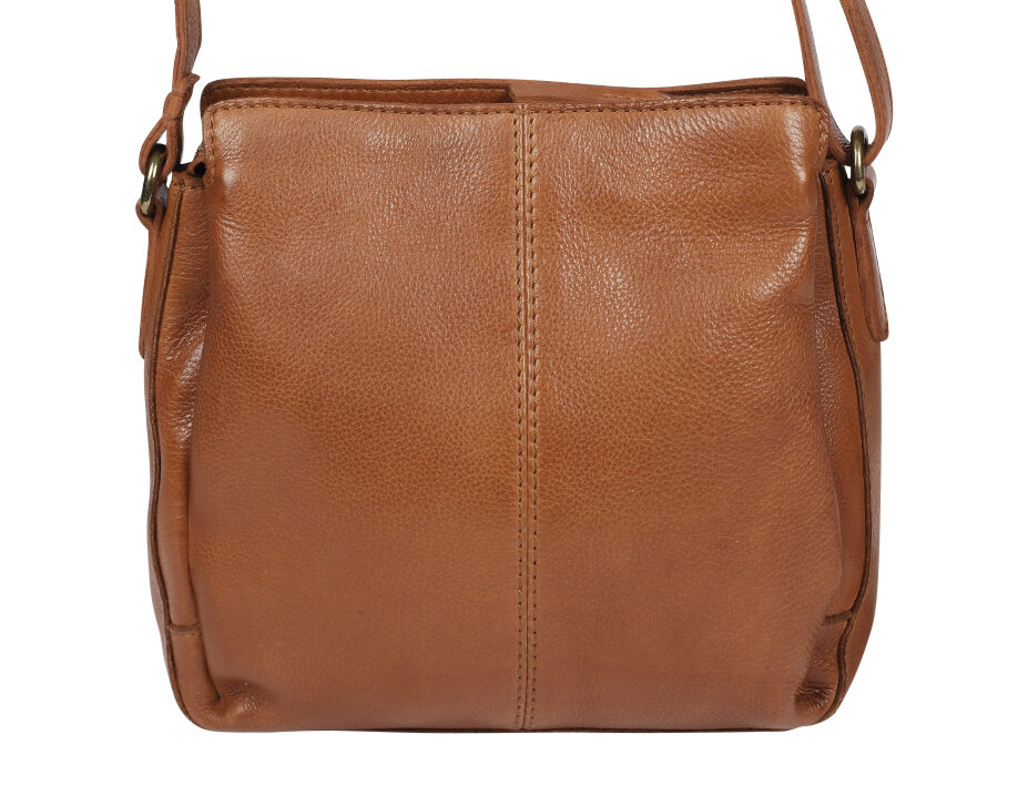 Ladies Leather Shoulder/Cross Body Style 7943 Tan