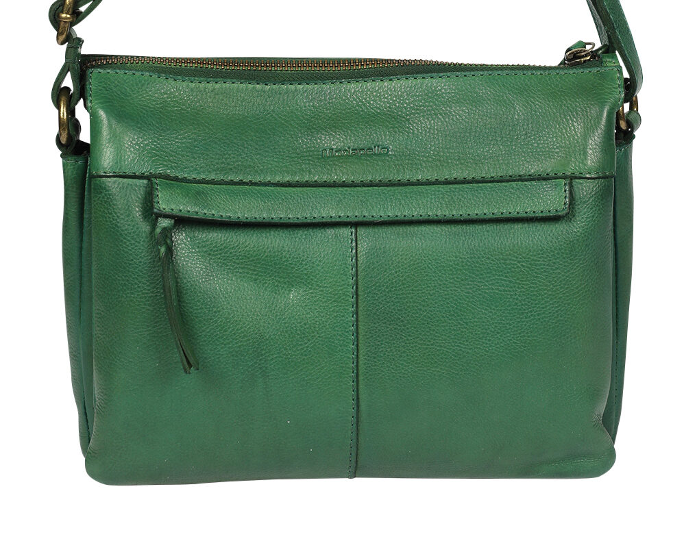 Ladies Leather Shoulder/Cross Body Style 7944 Green