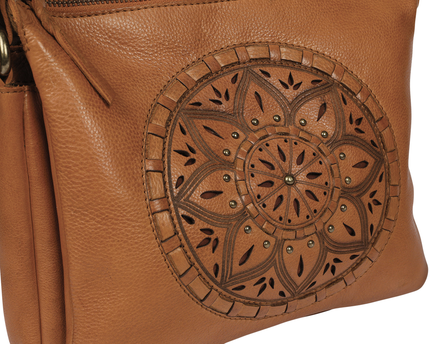 Ladies Leather Shoulder/Cross Body Style 7944 Honey