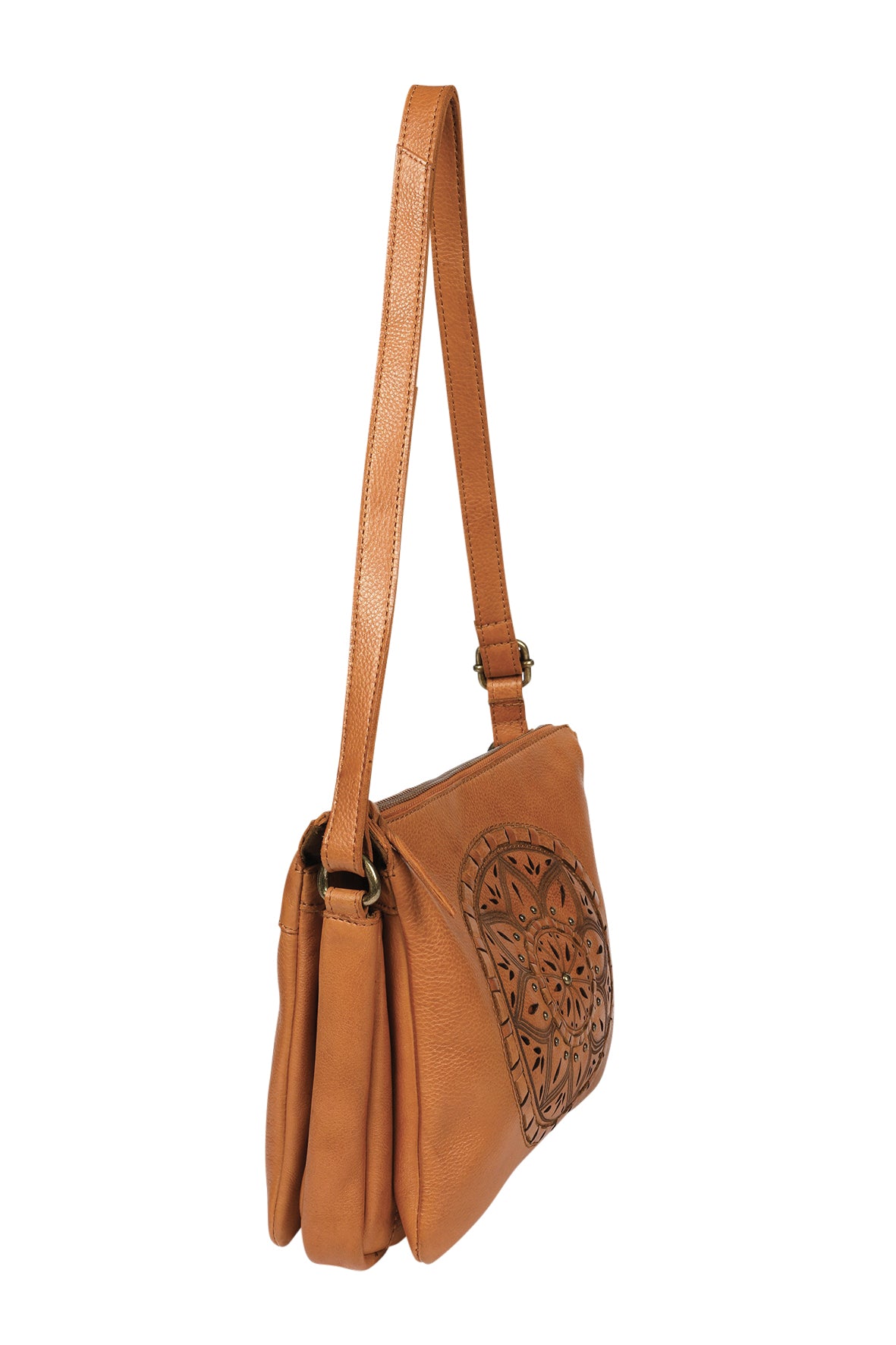 Ladies Leather Shoulder/Cross Body Style 7944 Honey