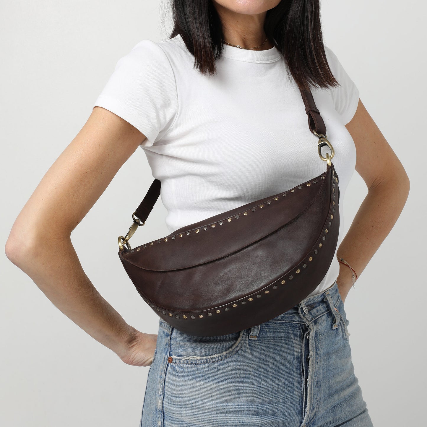 Ladies Leather Cross Body New Arrivals Style 7893 Brown