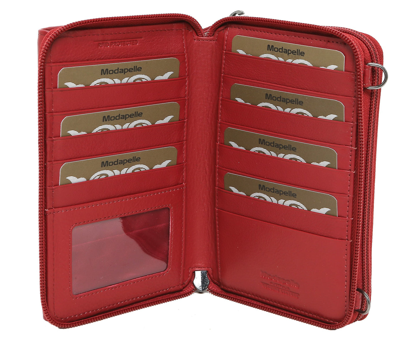 Ladies Leather Cross Body/Wallet Bag 7319 Red