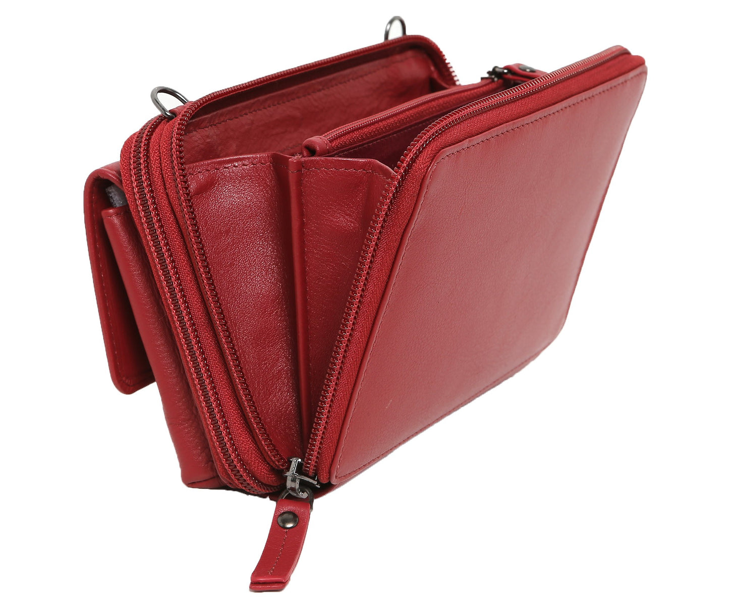 Ladies Leather Cross Body/Wallet Bag 7319 Black
